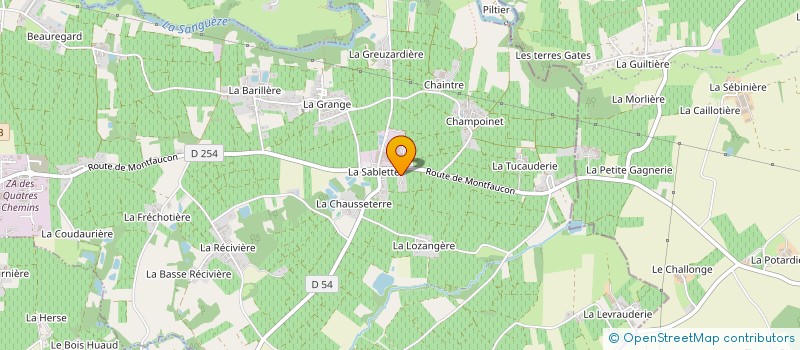 localisation de l'entreprise GFA DU CLOS DE LA SABLETTE à MOUZILLON