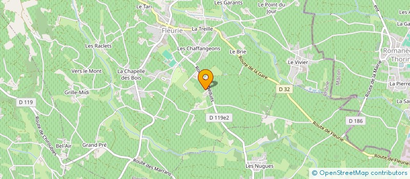 localisation de l'entreprise GFA DU CLOS DES DEDUITS à FLEURIE