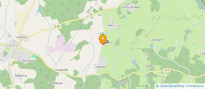 localisation de l'entreprise GFA DU CLUZEAU  BLOND