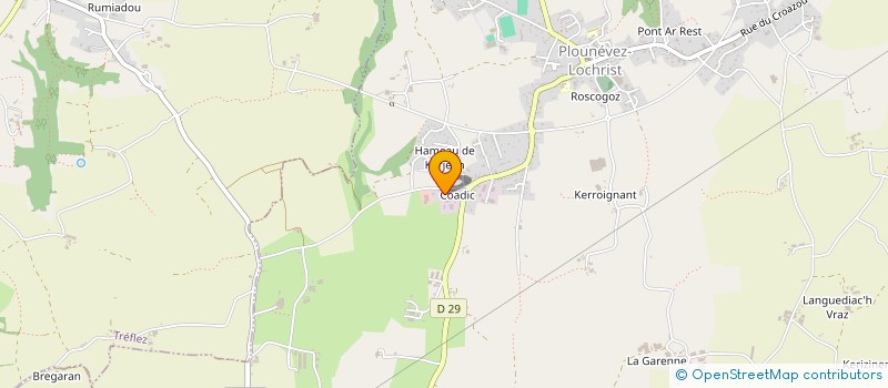 localisation de l'entreprise GFA DU COADIC  PLOUNEVEZ-LOCHRIST