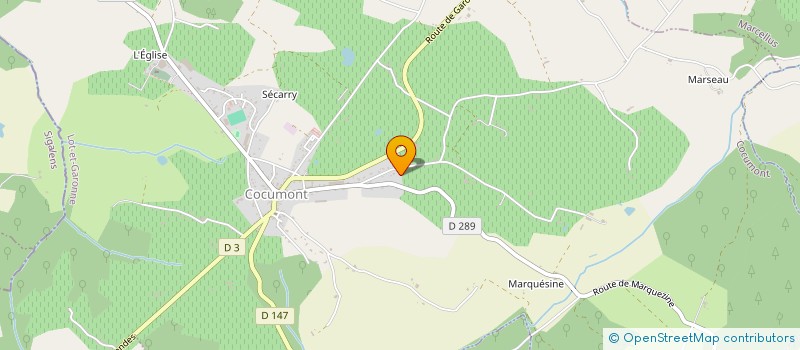 localisation de l'entreprise GFA DU COUCOU  COCUMONT