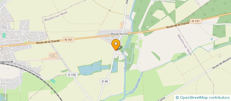 localisation de l'entreprise GFA DU COURLU  MOULINS-SUR-YEVRE