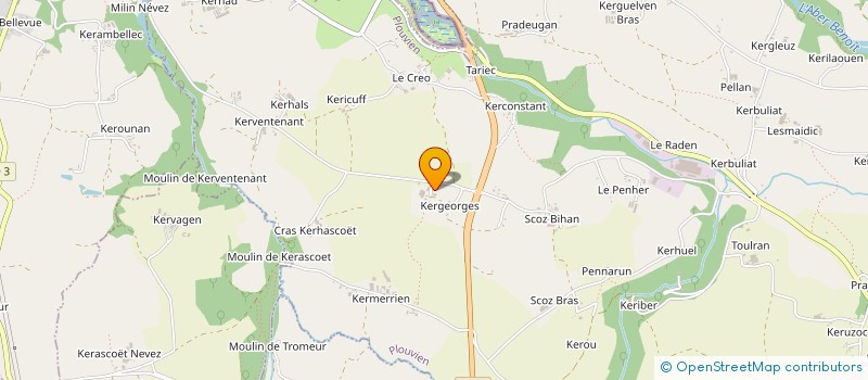 localisation de l'entreprise GFA DU CRANN  PLOUVIEN