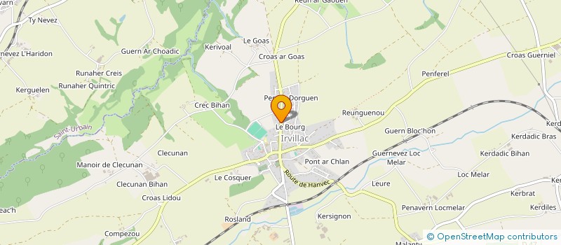 localisation de l'entreprise GFA DU CREC  IRVILLAC