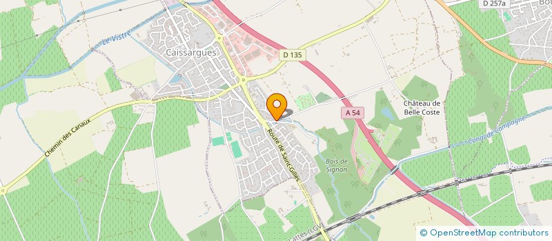 localisation de l'entreprise GFA DU DOMAINE DE BELLECOSTE à CAISSARGUES