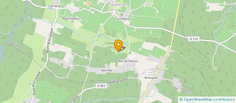 localisation de l'entreprise GFA DU DOMAINE DE CHATEAU FILHOT  SAUTERNES