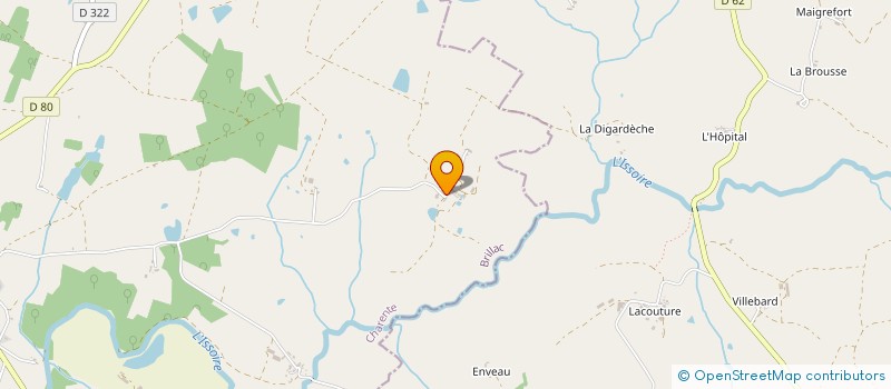 localisation de l'entreprise GFA DU DOMAINE DE CHEZ NIVARD  BRILLAC