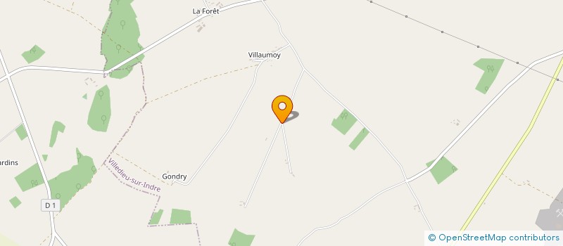 localisation de l'entreprise GFA DU DOMAINE DE LA BEAUCE à VILLEDIEU-SUR-INDRE