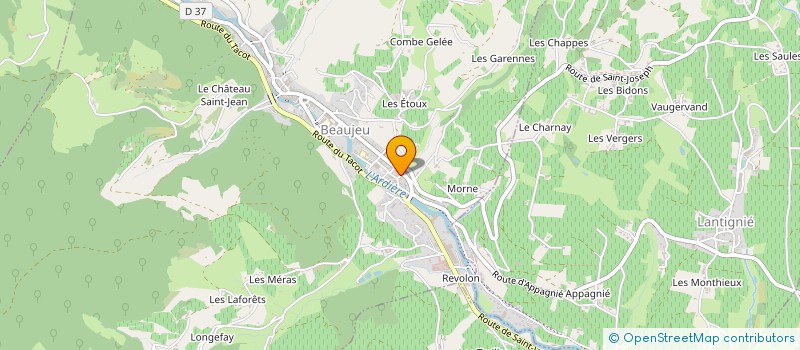 localisation de l'entreprise GFA DU DOMAINE DE LA COLLINE D'HUIRE  BEAUJEU
