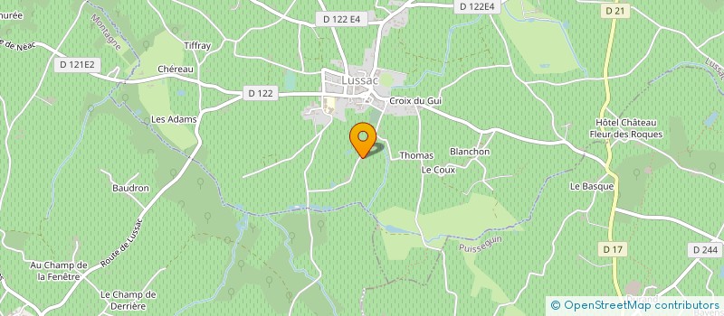 localisation de l'entreprise GFA DU DOMAINE DE LA GRANGE à LUSSAC