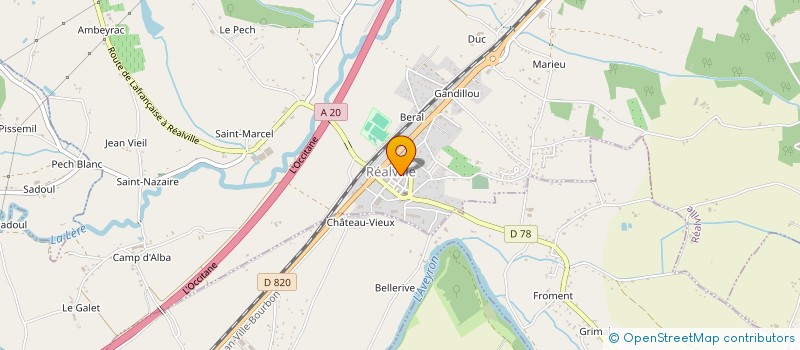 localisation de l'entreprise GFA DU DOMAINE DE LASTOURS  REALVILLE