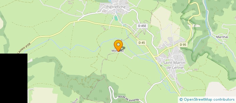 localisation de l'entreprise GFA DU DOMAINE DE MONTBEL  SAINT-MARTIN-DE-LENNE