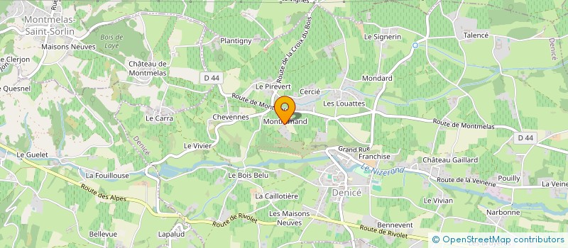 localisation de l'entreprise GFA DU DOMAINE DE MONTROMAND à DENICE