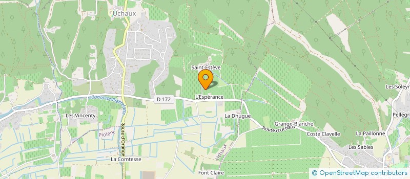 localisation de l'entreprise GFA DU DOMAINE DE SAINT ESTEVE  UCHAUX