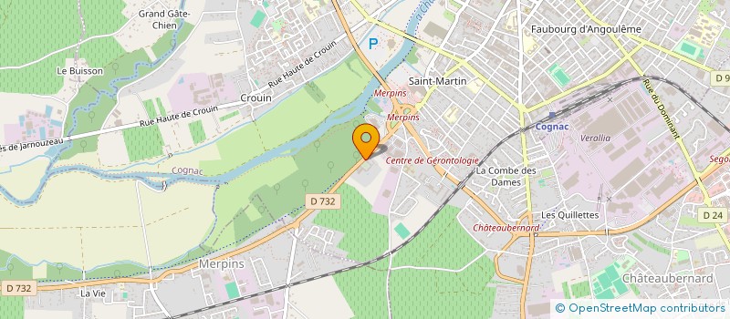 localisation de l'entreprise GFA DU DOMAINE DE ST MARTIN à COGNAC
