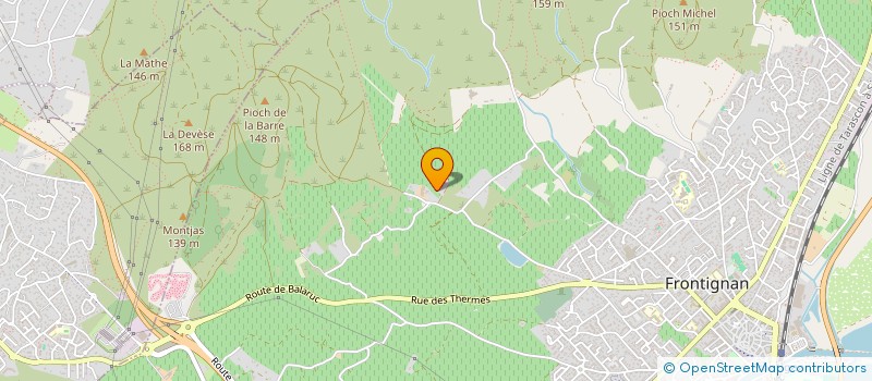 localisation de l'entreprise GFA DU DOMAINE DES GARRIGUES à FRONTIGNAN