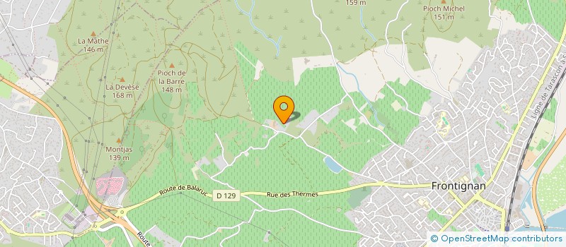 localisation de l'entreprise GFA DU DOMAINE DES GARRIGUES II à FRONTIGNAN