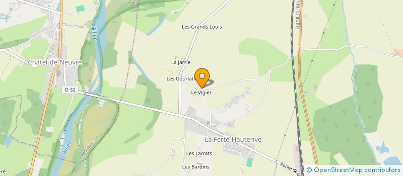 localisation de l'entreprise GFA DU DOMAINE DU VIGIER à LA FERTE-HAUTERIVE