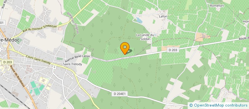 localisation de l'entreprise GFA DU DOMAINE HOURBANON  BLAIGNAN-PRIGNAC