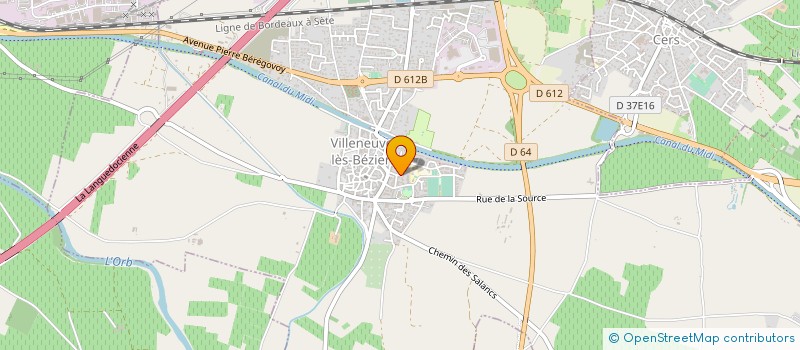 localisation de l'entreprise GFA DU DOMAINE LAGARDE-ROLLAND  VILLENEUVE-LES-BEZIERS