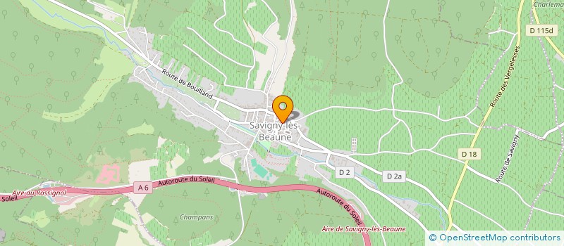 localisation de l'entreprise GFA DU DOMAINE PAVELOT  PERNAND-VERGELESSES