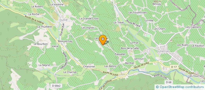 localisation de l'entreprise GFA DU DOMAINE RENE GONON à JULIENAS