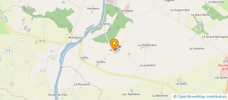 localisation de l'entreprise GFA DU FERRE  MARTIGNE-SUR-MAYENNE