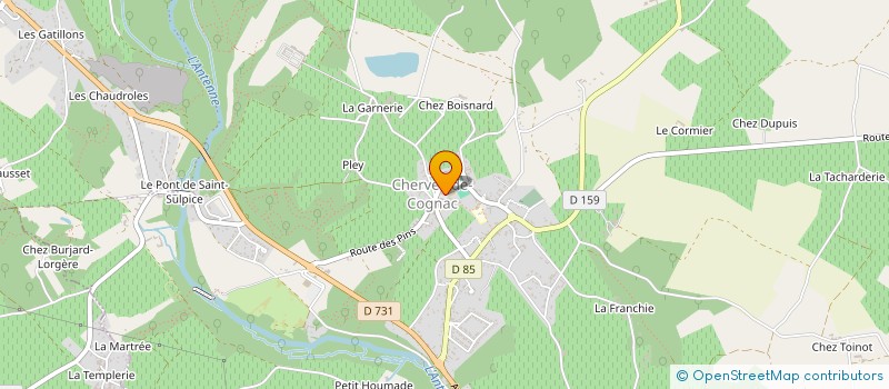 localisation de l'entreprise GFA DU FERRY  VAL-DE-COGNAC