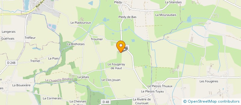 localisation de l'entreprise GFA DU FOUGERAY DE BAS  LA CHAPELLE-BOUEXIC