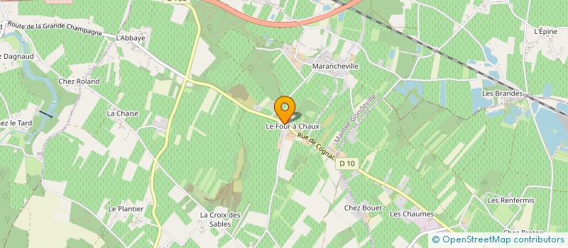 localisation de l'entreprise GFA DU FOUR LA CHAUX  MAINXE-GONDEVILLE