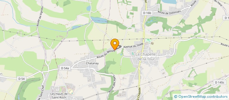 localisation de l'entreprise GFA DU GRAND BOIS ET DE LA PLATIERE  LA CHAPELLE-DE-LA-TOUR