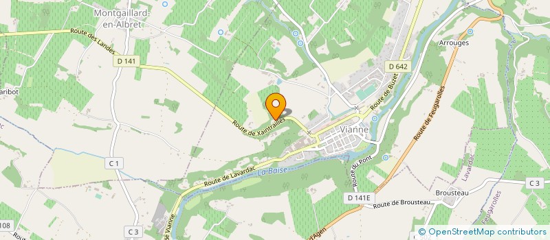 localisation de l'entreprise GFA DU GRAND BOURDIEU  VIANNE