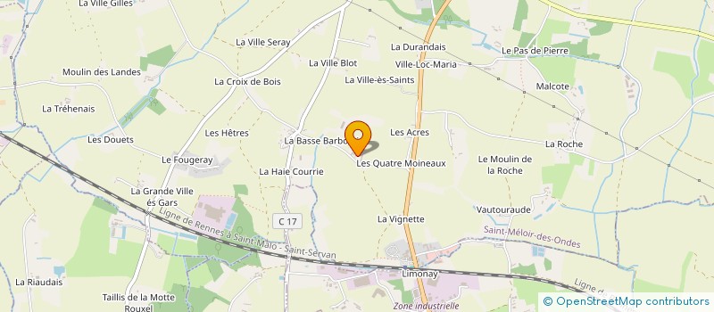 localisation de l'entreprise GFA DU GRAND CEDRE  SAINT-MELOIR-DES-ONDES