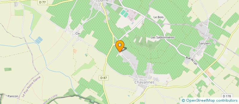 localisation de l'entreprise GFA DU GRAND CHAVANNES  LE PUY-NOTRE-DAME