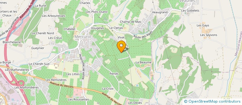 localisation de l'entreprise GFA DU GRAND CHENE  CHANOS-CURSON