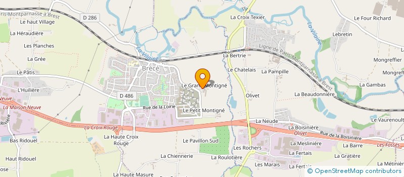 localisation de l'entreprise GFA DU GRAND MONTIGNE  BRECE