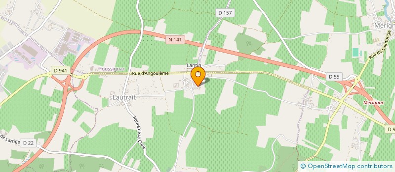localisation de l'entreprise GFA DU HAMEAU DE LANTIN à TRIAC-LAUTRAIT