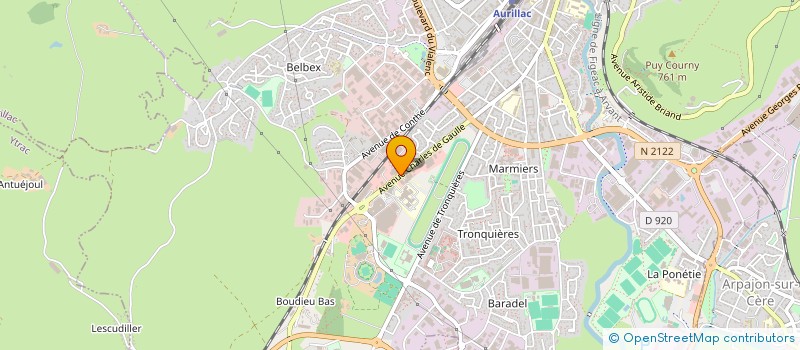 localisation de l'entreprise GFA DU LAURENT à AURILLAC
