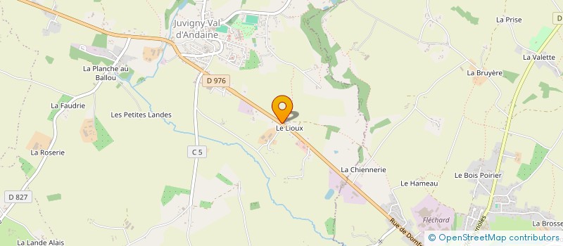 localisation de l'entreprise GFA DU LIOUX à JUVIGNY VAL D'ANDAINE