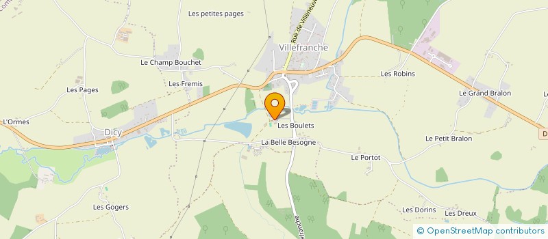localisation de l'entreprise GFA DU MARTROY à CHARNY OREE DE PUISAYE