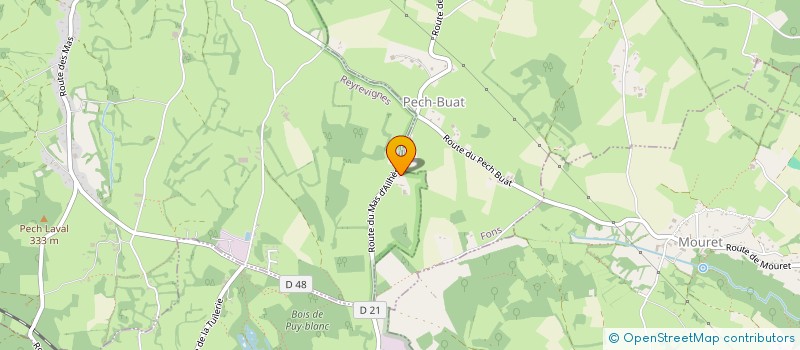 localisation de l'entreprise GFA DU MAS D'AILLES ET DE LA MALATERRE  REYREVIGNES