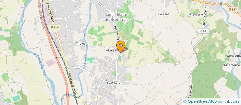 localisation de l'entreprise GFA DU MAS DU CHENE  SAINT-HILAIRE-DE-BRETHMAS