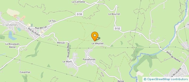 localisation de l'entreprise GFA DU MEYNIEL à CRANDELLES
