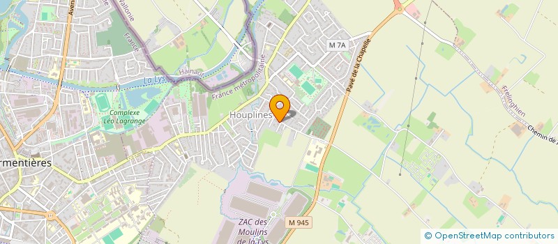 localisation de l'entreprise GFA DU MOULIN  HOUPLINES