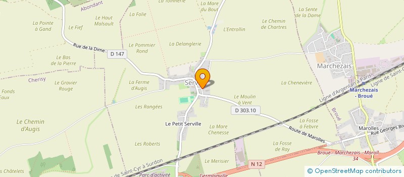 localisation de l'entreprise GFA DU MOULIN A VENT à SERVILLE