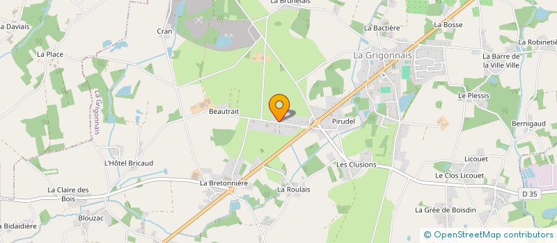 localisation de l'entreprise GFA DU MOULIN DE BEAUJOUET  NOZAY