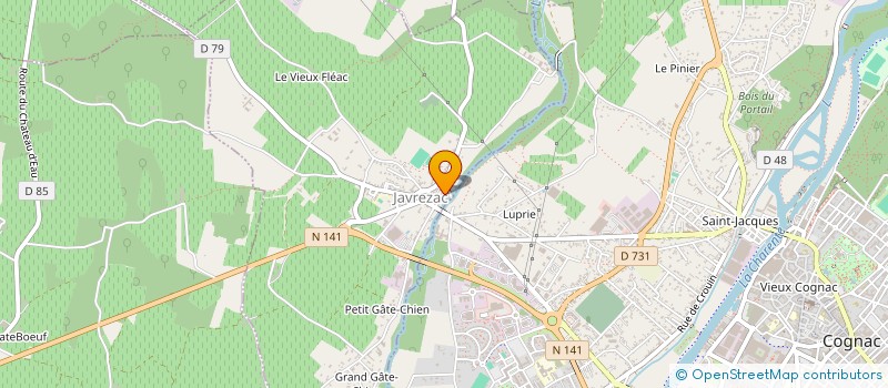localisation de l'entreprise GFA DU MOULIN DE SAINT LAURENT à SAINT-LAURENT-DE-COGNAC