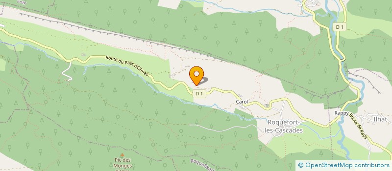localisation de l'entreprise GFA DU NOUGAROL à ROQUEFORT-LES-CASCADES