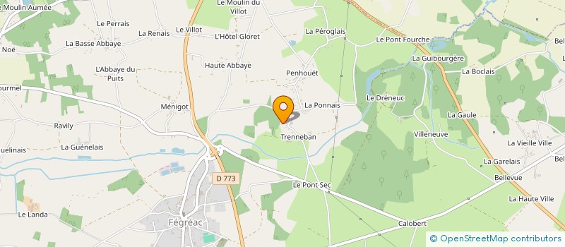 localisation de l'entreprise GFA DU PALMIER  FEGREAC