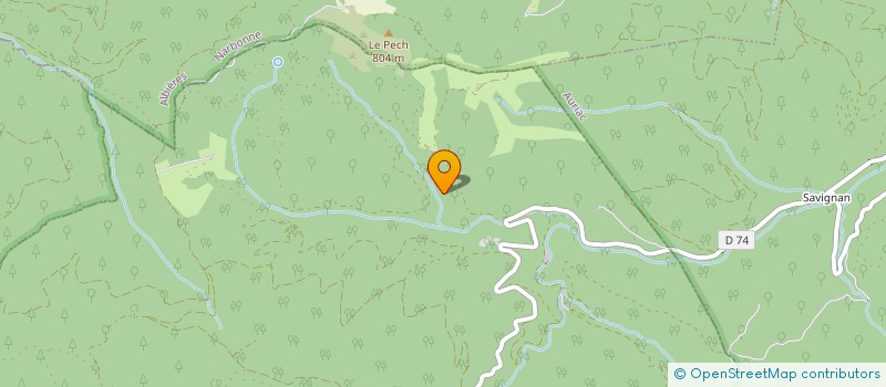 localisation de l'entreprise GFA DU PECH  FOURTOU